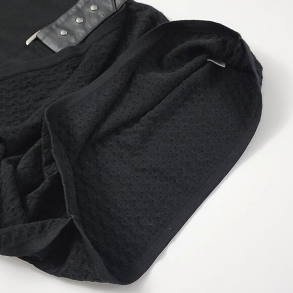 Laundry by Design Women's Black Knit Wrap V-Neck Hip Belt Dress Size Small - Picture 8 of 16